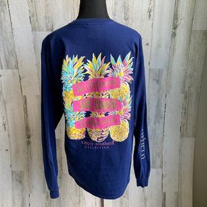 Simply Southern Women's Size Medium Long Sleeve Graphic T-Shirt Navy Blue